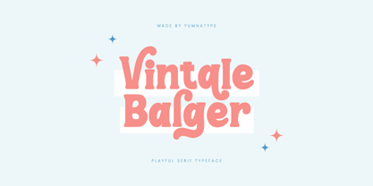 Vintale Balger Font Poster 1