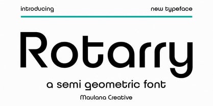 Rotarry Semi Geometric Font Font Poster 1