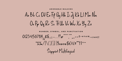 Adorable Malkids Font Poster 9