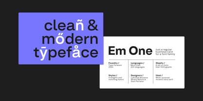 Em One Font Poster 7