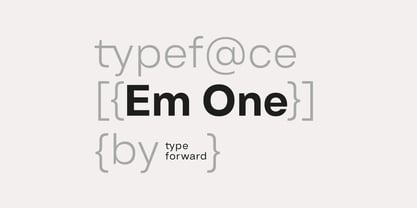 Em One Font Poster 1