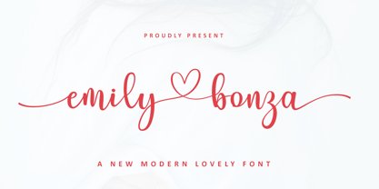 Emily Bonza Script Font Poster 1