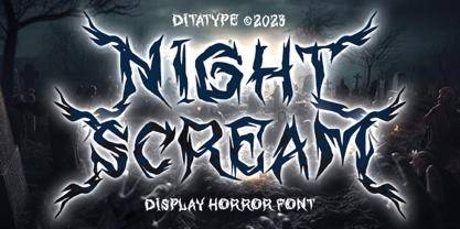 Night Scream Font Poster 1
