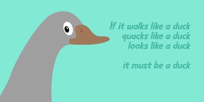 Sitting Duck Font Poster 5