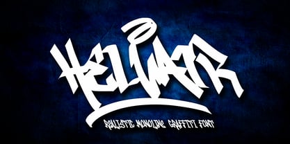 Helvair Graffiti Font Poster 1