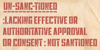 Unsanctioned Font Poster 2