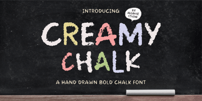Creamy Chalk Font Poster 1