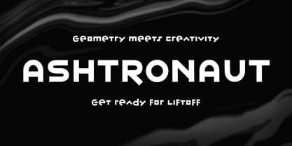 Ashtronaut Font Poster 1