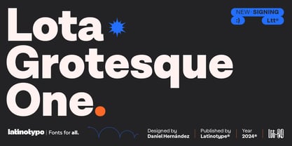 Lota Grotesque One Font Poster 1