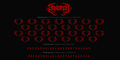 Yenisack Blackmetal Font Poster 7