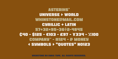 Whinstone Font Poster 9