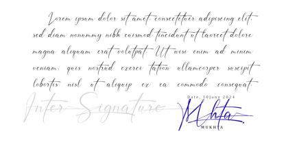 Inter Signature Font Poster 7