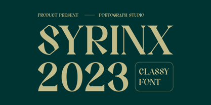 SYRINX Font Poster 1