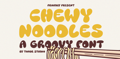 Chewy Noodles Font Poster 1