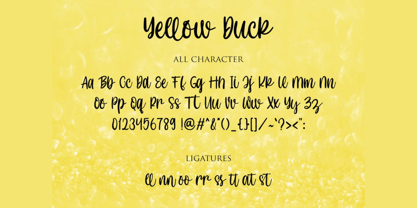 Yellow Duck Font Poster 3