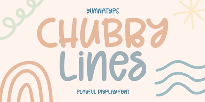 Chubby Lines Font Poster 1