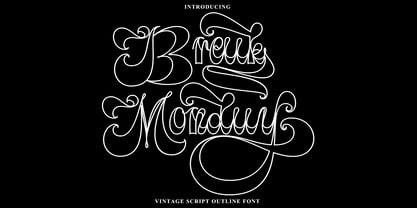 Breuk Monduy Outline Font Poster 1