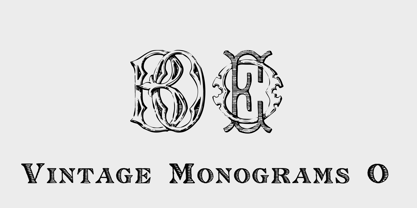 Monocracy Vintage Monograms O Font Poster 3