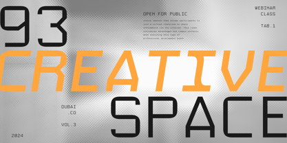 PNA Spatio Mono Font Poster 10