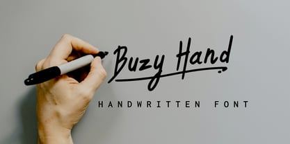 Busy Hand Font Poster 1