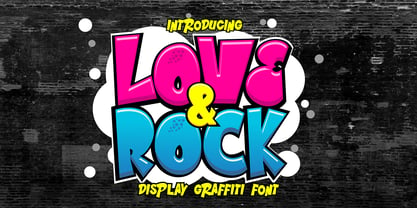 Love & Rock Font Poster 1