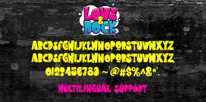 Love & Rock Font Poster 2