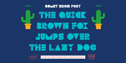 Comet Bloom Font Poster 2