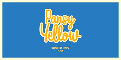 Pansy Yellow Font Poster 1