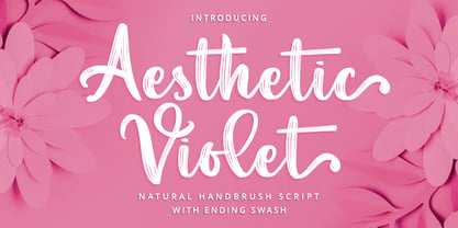 Aesthetic Violet Font Poster 1