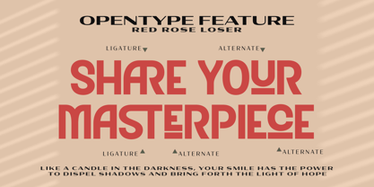 Red Rose Loser Font Poster 10