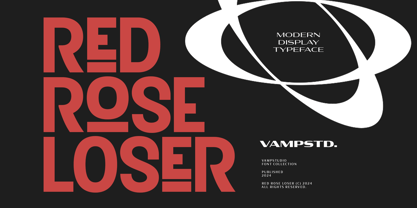 Red Rose Loser Font Poster 1