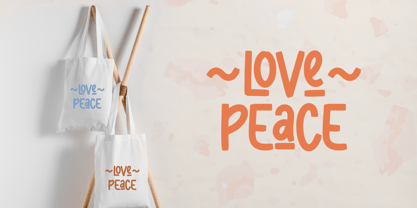 Cheerful Peach Font Poster 6