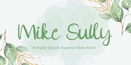 Mike Sully Font Poster 1