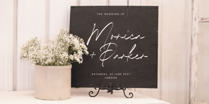 Timothea Signature Font Poster 4