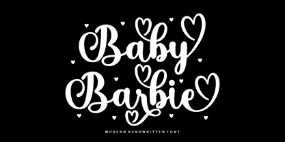Baby Barbie Font Poster 1