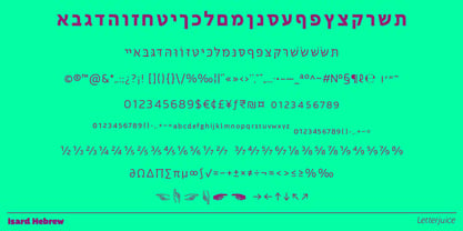 Isard Hebrew Font Poster 3