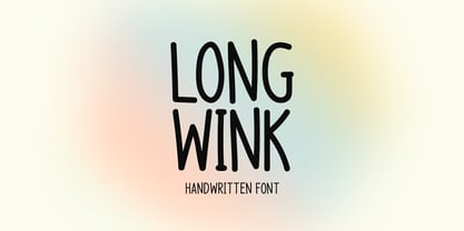 Long Wink Font Poster 1