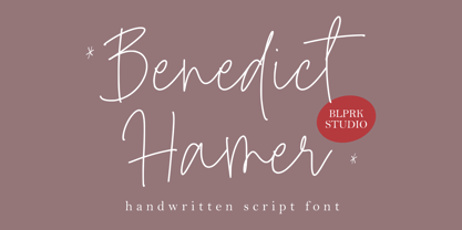 Benedict Hamer Font Poster 1