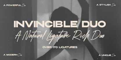 Invincible Duo Script Font Poster 1