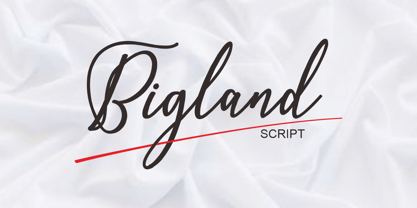 Bigland Script Font Poster 1