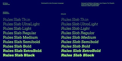 Rules Slab Variable Font Poster 3