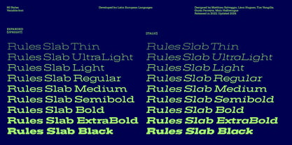 Rules Slab Variable Font Poster 5