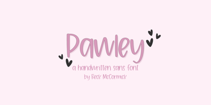 Pawley Handwriting Sans Police Poster 1