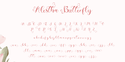 Alestha Butterfly Font Poster 6