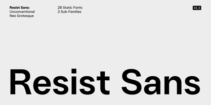 Resist Sans Police Poster 1