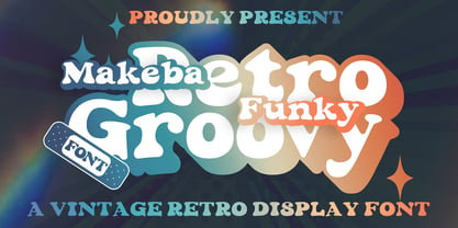 Makeba Retro Funky Groovy Font Poster 1