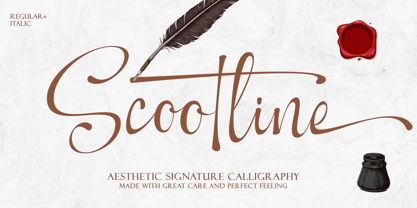 Scootline Signature Font Poster 1