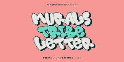 Murals Tribe Letter Font Poster 1