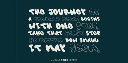 Murals Tribe Letter Font Poster 2