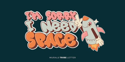 Murals Tribe Letter Font Poster 5